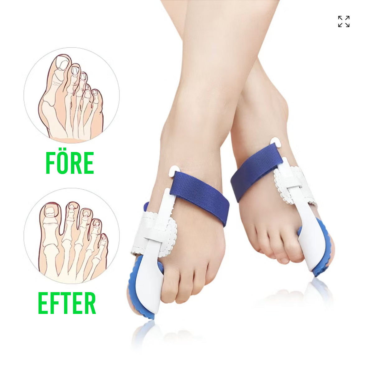 Natskinne til hallux valgus
