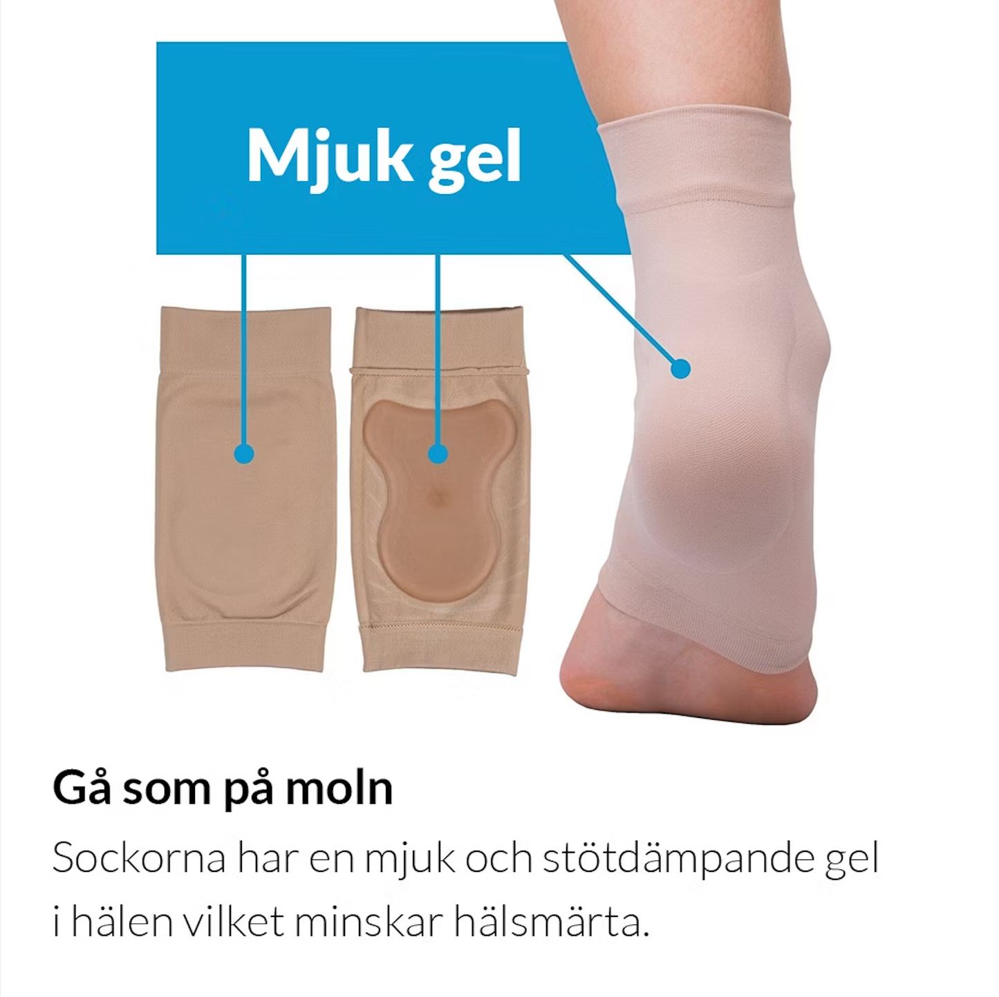 Støttestrømpe til hælspore