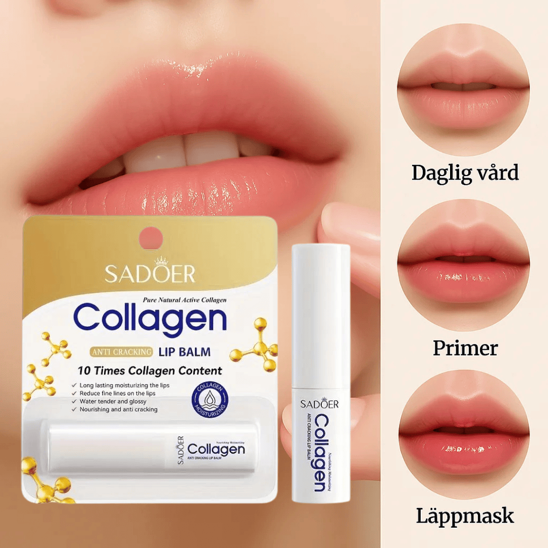 Kollagen läppbalsam med olika användningsområden