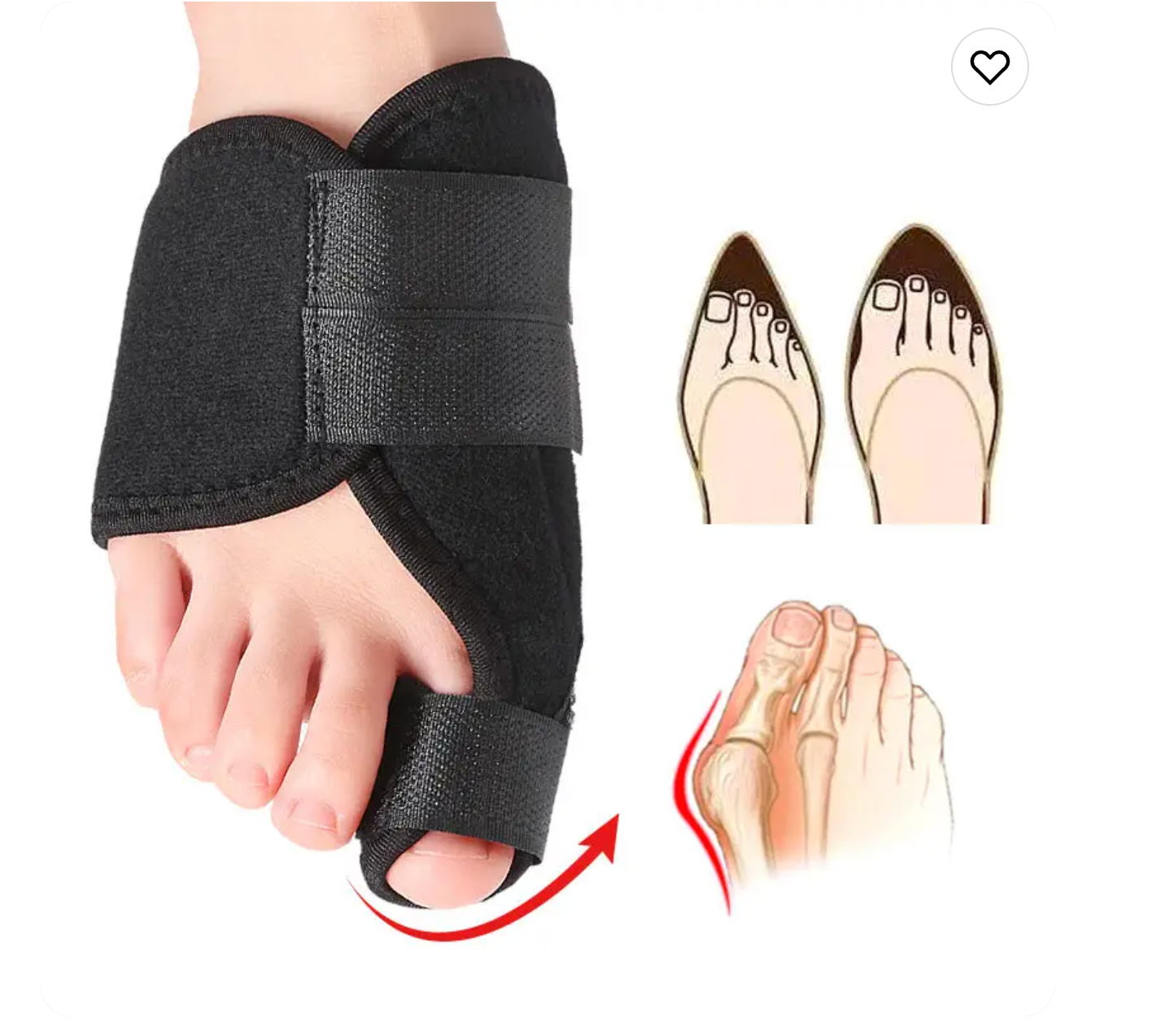 Hallux valgus natstøtte (2 stk.)