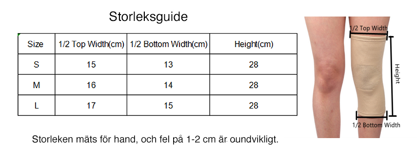 Knæstøttekomfort, elastisk