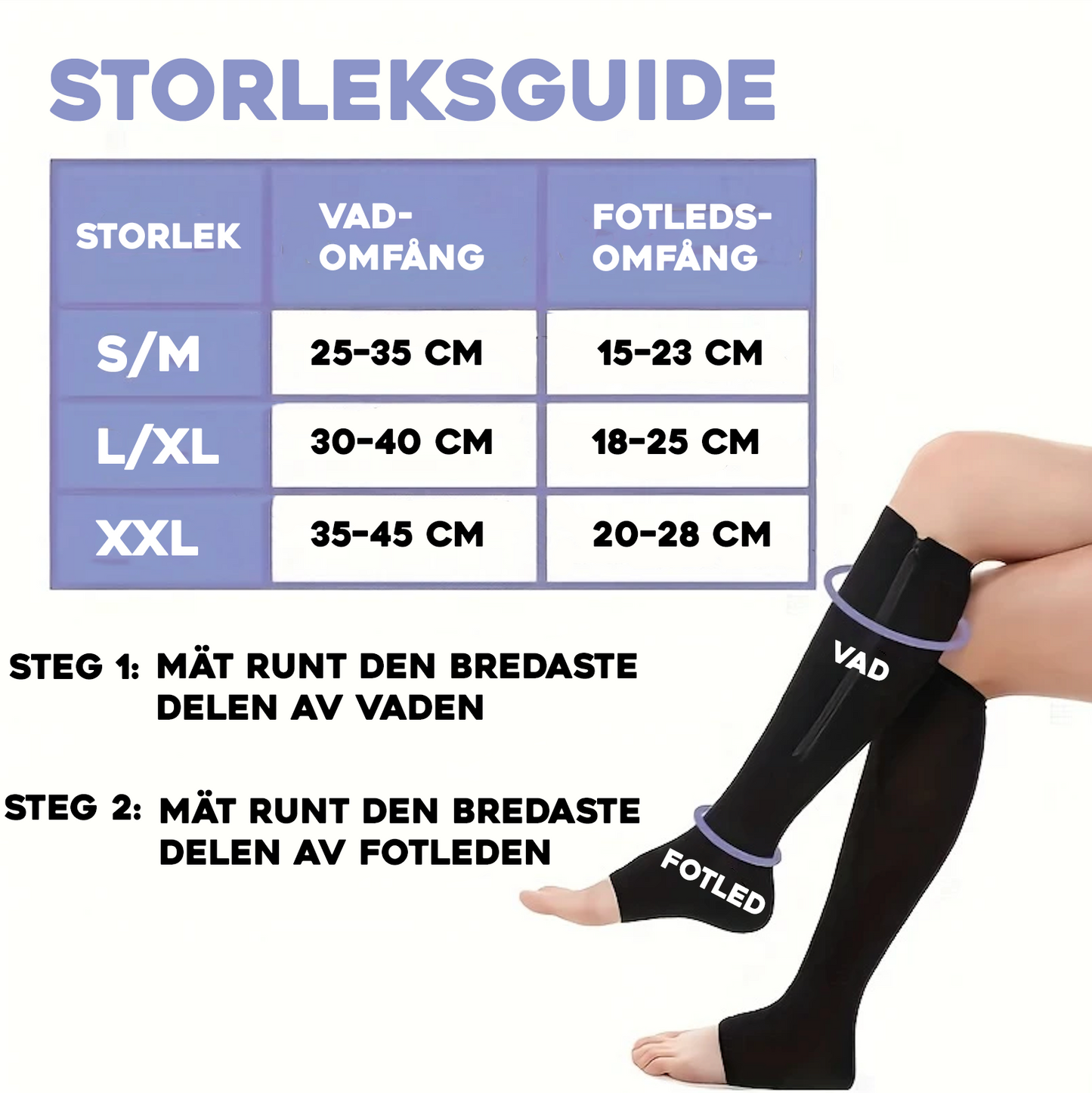 Støttestrømper med lynlås – Kompression, nemme at tage på og forbedret blodcirkulation