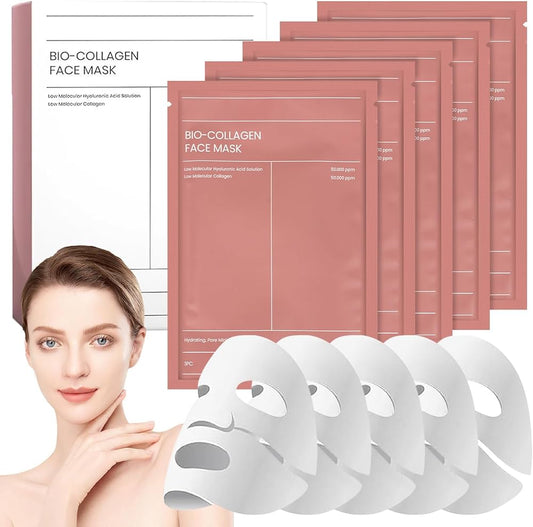 Kollagen ansigtsmaske – Fugtgivende, opstrammende og anti-aging behandling (4-pak)