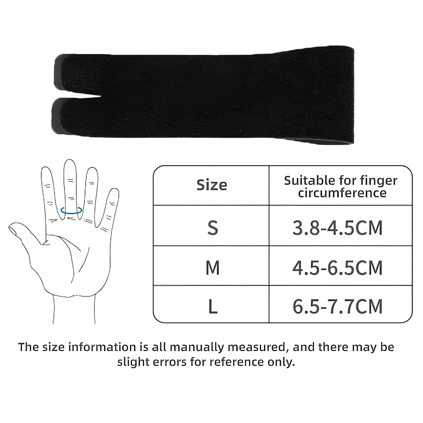 Sizeguide för fingerstödet