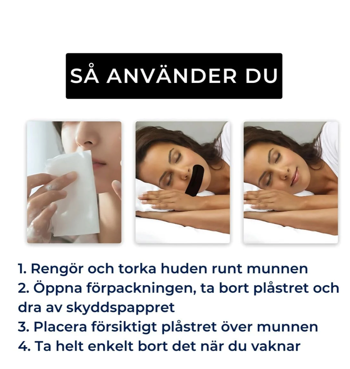 BreatheEase mundtape – mod snorken og forbedret søvn (30 stk.)