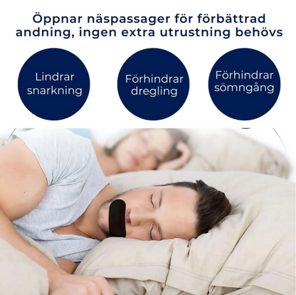 BreatheEase mundtape – mod snorken og forbedret søvn (30 stk.)