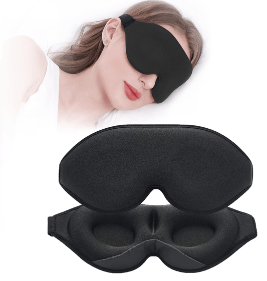 Mörkläggande sovmask sedd framifrån