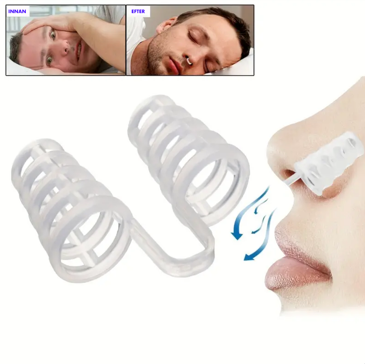 Anti-snark näsvidgare för bättre andning under sömn