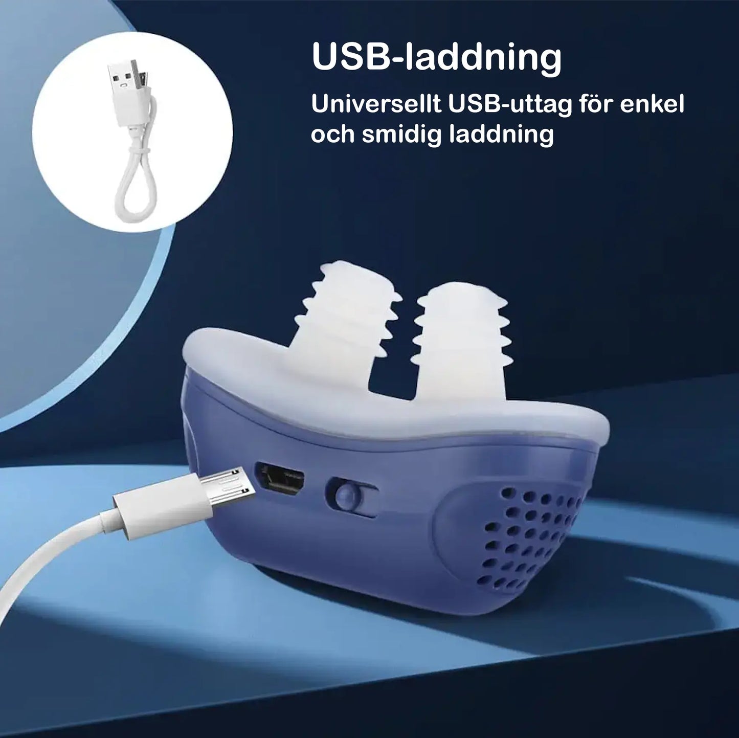 Elektrisk anti-snorkeapparat for bedre vejrtrækning under søvn