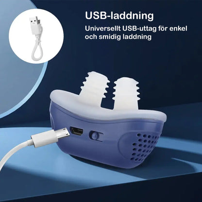 Elektrisk anti-snorkeapparat for bedre vejrtrækning under søvn