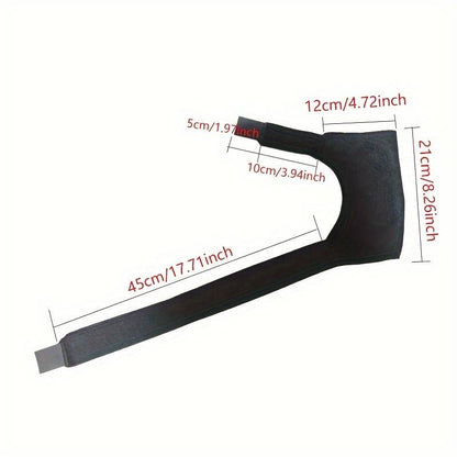 Justerbar passform för stabilt stöd runt axeln med måttanvisning