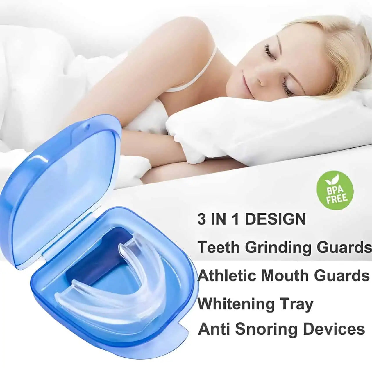 Tandskydd placerat i munnen för användning under sömn