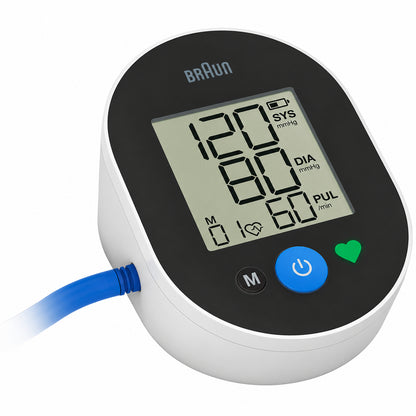 Braun ExactFit 2 blodtrycksmätare med tydlig display.