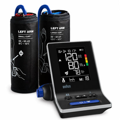 Braun ExactFit 5 Connect med två manschetter i olika storlekar.