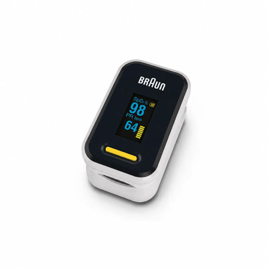 Braun Pulse Oximeter 1 för mätning av syremättnad och puls.