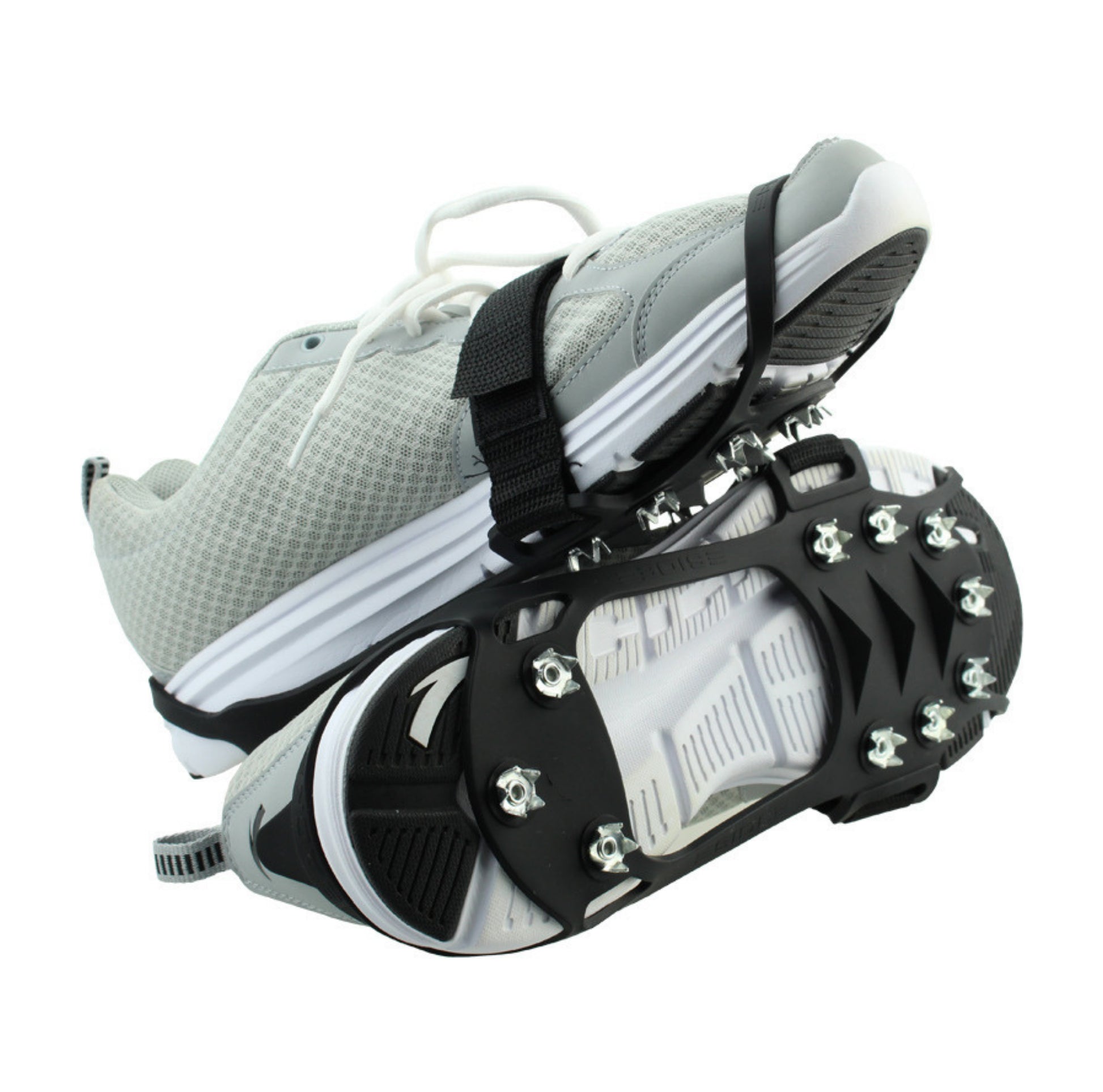 Broddar till skor monterade under en vanlig sko