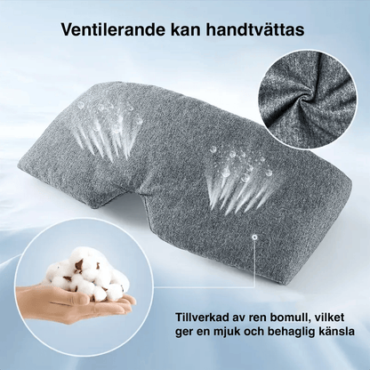 Grå sovmask i mjuk bomull med ergonomisk form