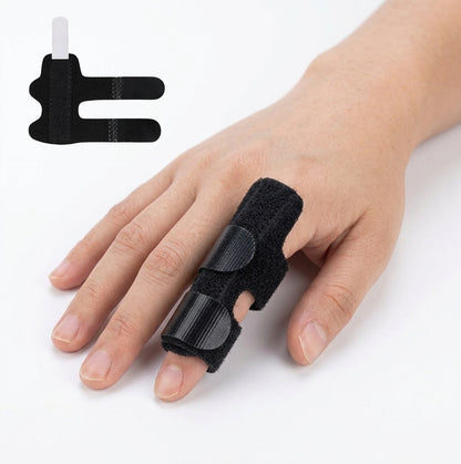 Justerbar fingerskena för stöd och stabilisering av finger