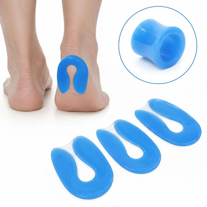 Mjuka självhäftande hälinlägg i flexibel gel som hjälper till att avlasta tryck och minska friktion mot hälen. 