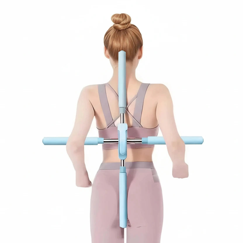 Hållningskorrigerande ryggstöd som bärs över rygg och axlar