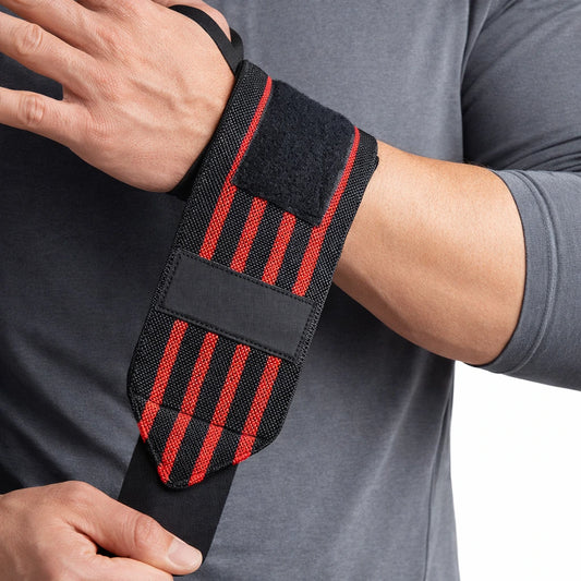 Handledsstöd för träning med justerbar kompression runt handleden