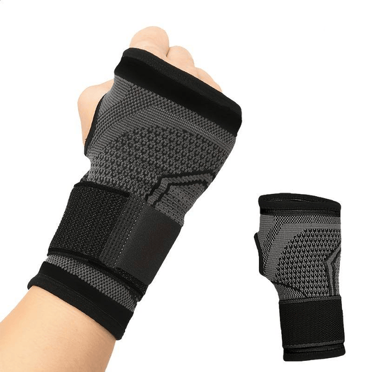 Handledsstöd med justerbar spännrem som ger stabilt stöd runt handleden