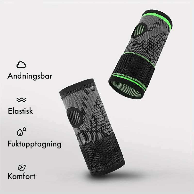 Bild som visar handledsstödets elastiska och andningsbara material med fokus på komfort