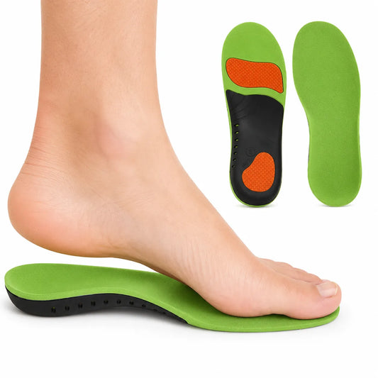 Inläggssulor med mjuk stötdämpning för extra komfort vid gång och stående.