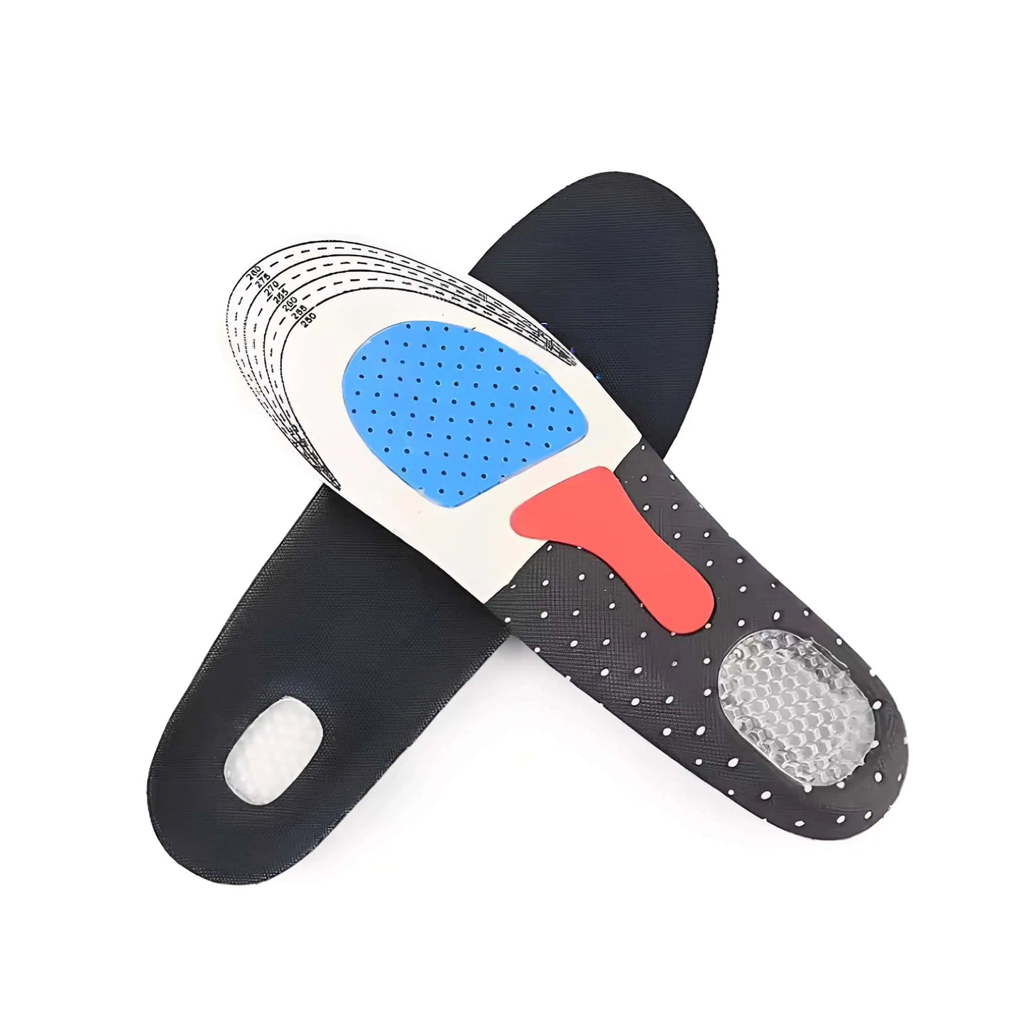 Inläggssulor mot hälsporre med stödzoner