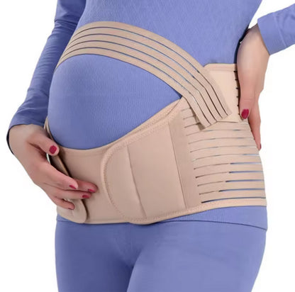 Justerbart hudvänligt gravidbälte som bärs runt magen