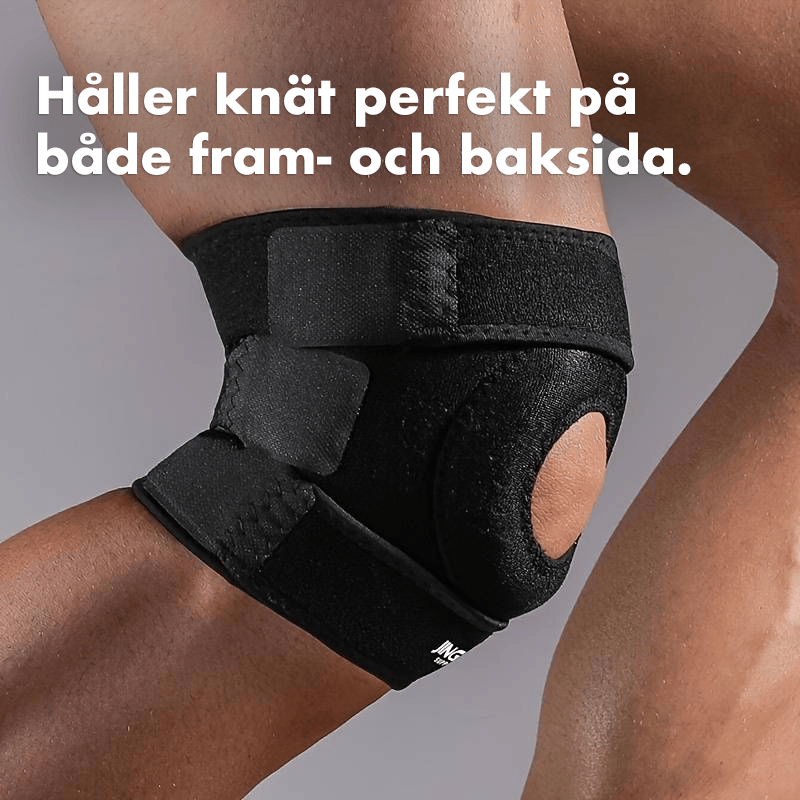 Knäskydd som ger stöd fram och bak runt knäleden