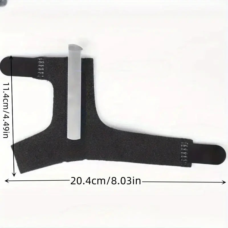 Justerbart tumstöd med skena visat utvikt med mått för längd och bredd