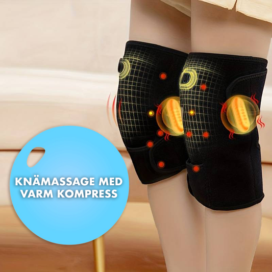 Varmende knæmassage: 2-i-1 vibrationsmassage til knæ (1 stk.)