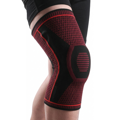 Knäskydd med fjädrar och silikonstöd för patella