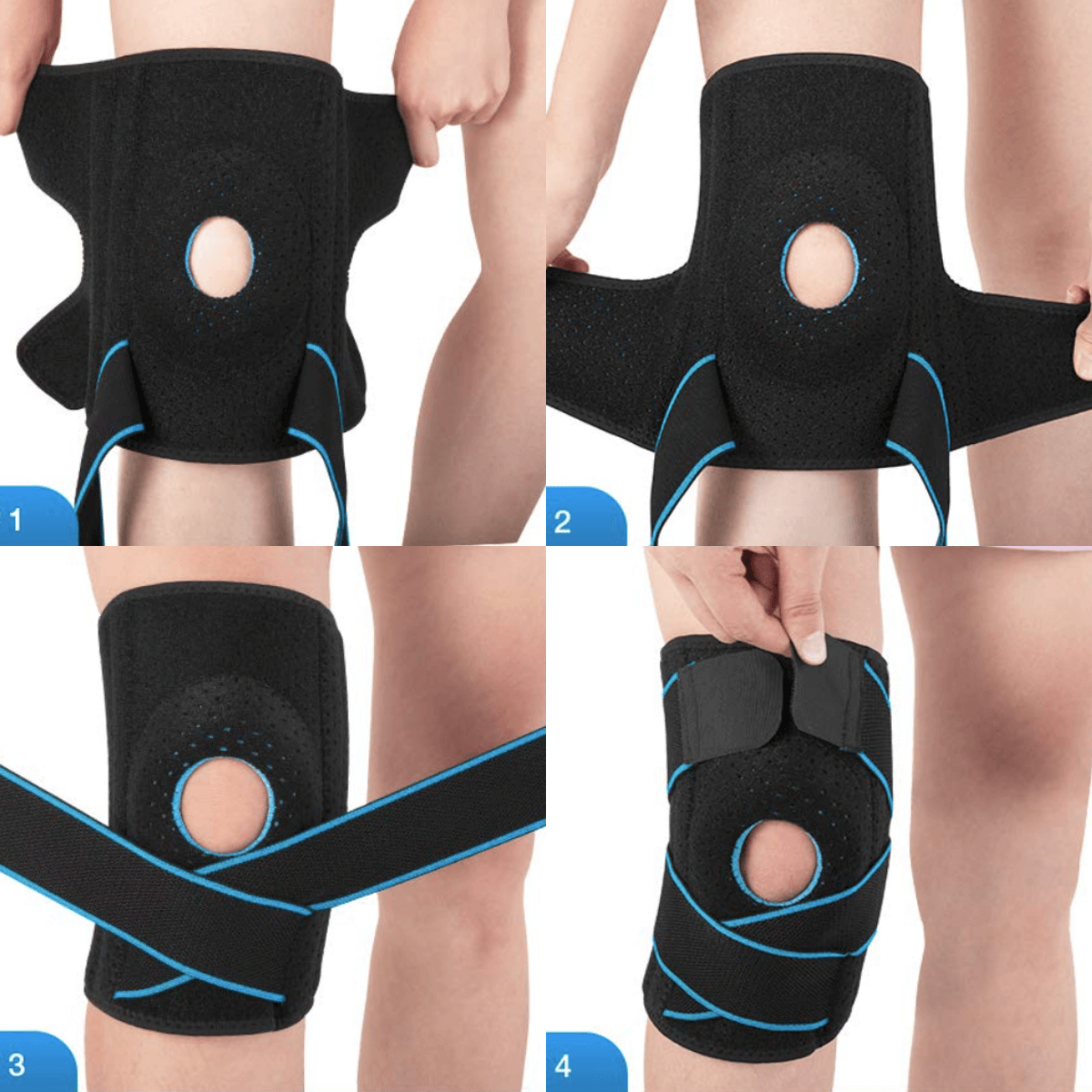 Sidostabilisatorer integrerade i knäskyddets konstruktion