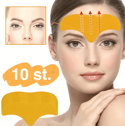 Slätare hud på pannan efter användning av uppstramande plåster