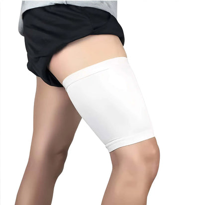 Lårstöd med kompression som bärs runt låret