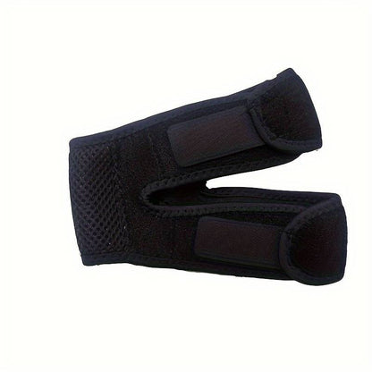 Justerbart knästöd med kardborreband och öppen design för flexibel passform