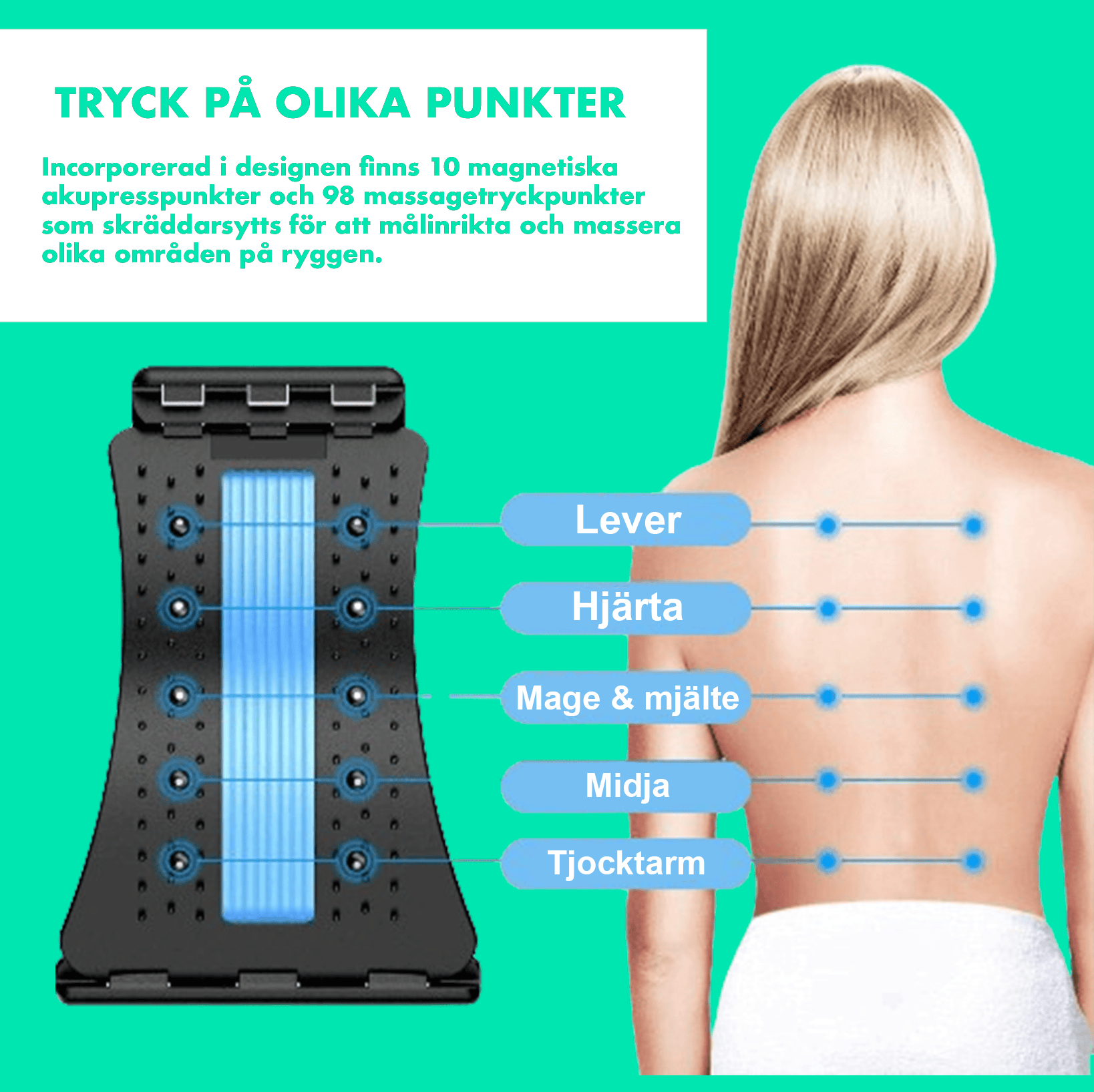 Ryggsträckare som används liggande för smärtlindring