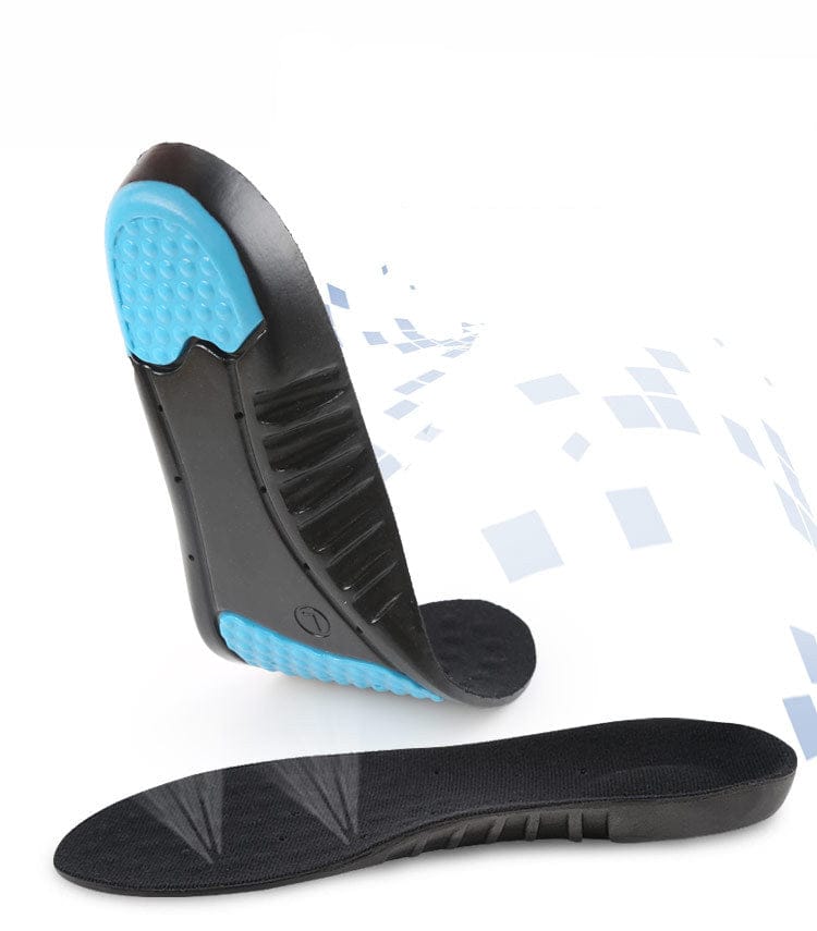 Detaljvy av stötdämpande zon i hålfotsinlägg