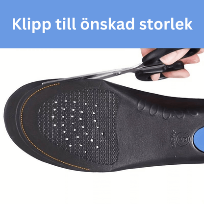 Ventilerad ovansida och stötdämpande zoner som du kan klippa i önskad storlek