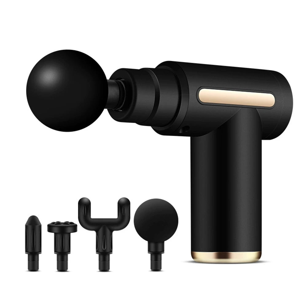 Mini massagepistol med utbytbara massagehuvuden