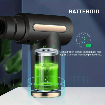 Närbild på massagehuvud och motorfunktion