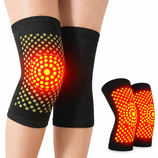 Självuppvärmande knäskydd som täcker knäleden