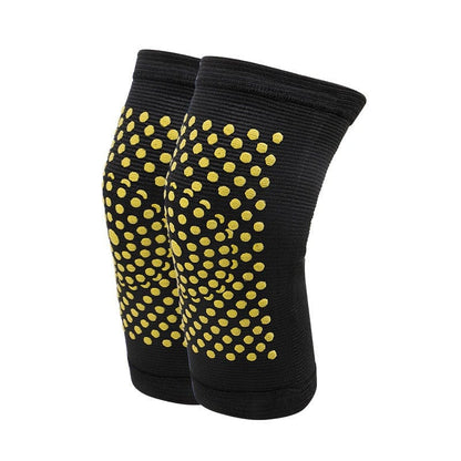 Knäskydd som bärs runt knät för värmande komfort