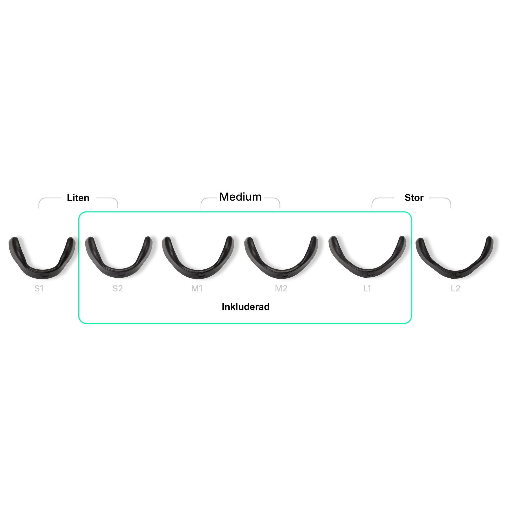 Magnetiska näsvidgare i flera storlekar