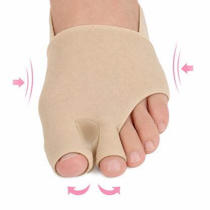 Tåseparator för hallux valgus med integrerad tåseparation och mjukt stöd kring framfoten.