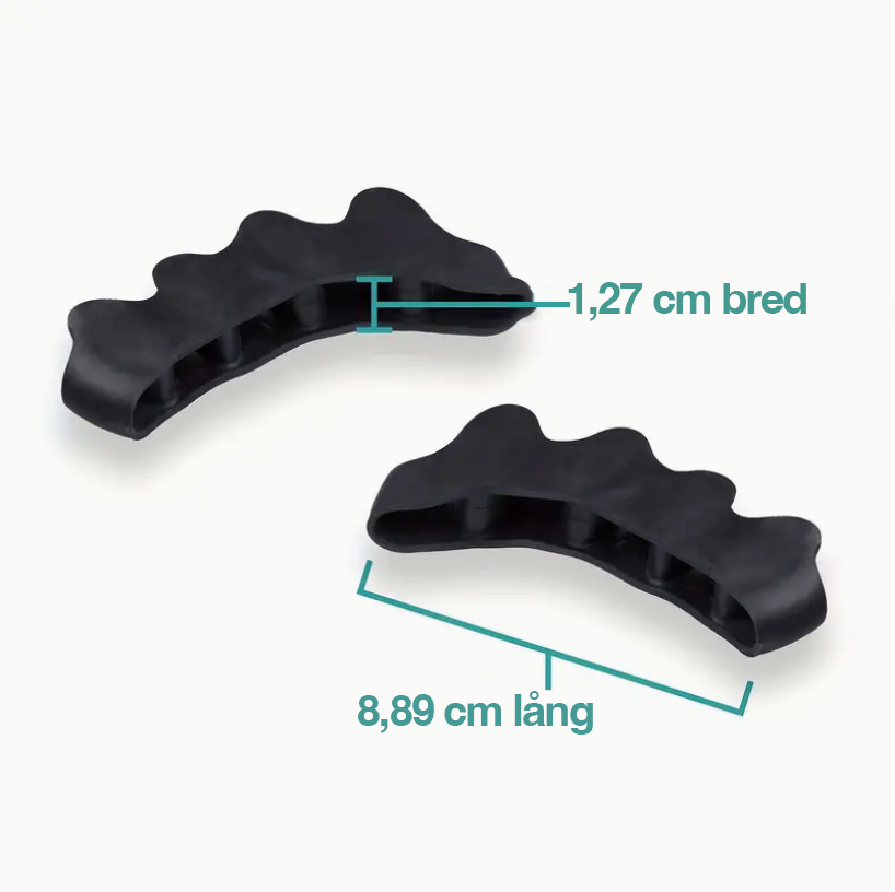 Sort tåseparator (2 stk.), Hallux Valgus