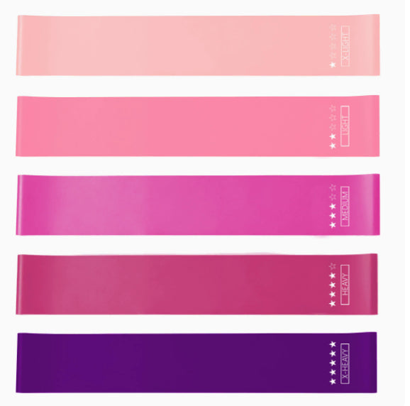 Träningsband 5-pack – Hemmagym, Fitness, Yoga & Pilates