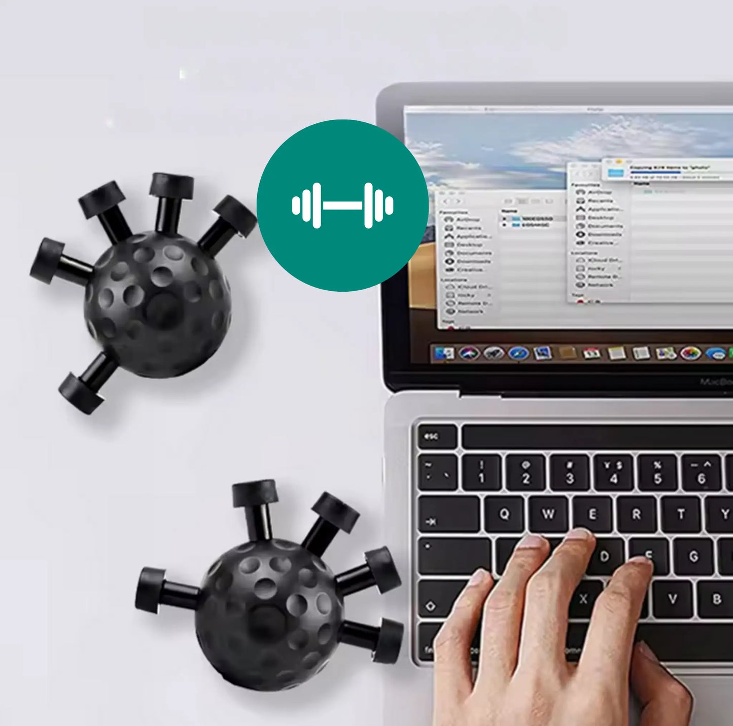 Detaljbild som visar bollens greppytor och form